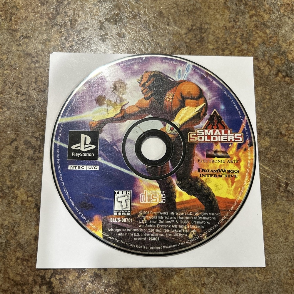 Small Soldiers Sony PlayStation 1 PS1 Missing Manual Tested Resurfaced